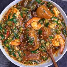Sea Food Okro soup with Beef 